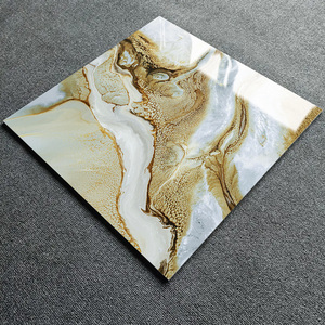 600x600 mét hiện đại tráng men đánh bóng Sứ sàn gạch bóng kết thúc thiết kế hiện đại bề mặt đá cẩm thạch với vàng mạ sang trọng gạch - Product Image 1