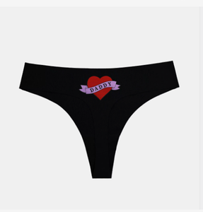 New Black Yoga Women's Sexy <b>Thongs</b> With Comfortable & Soft Fabric Letter Print <b>Seamless</b> Everyday Underwear Panties - Product Image 5