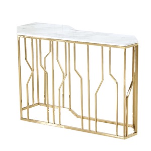 Consolle Dorata per <span class=keywords><strong>Ingresso</strong></span> e Corridoio, Arredamento Moderno di Lusso per Soggiorno, Entrata e Hall d'Albergo - Product Image 5