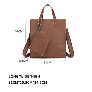 Borsa a Tracolla <span class=keywords><strong>in</strong></span> Pelle di Cavallo Multifunzionale Grande Capacità Retrò <span class=keywords><strong>in</strong></span> PVC Borsa a Mano da Uomo - Product Image 3