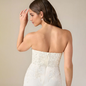 TEENYEE <span class=keywords><strong>Tuta</strong></span> <span class=keywords><strong>da</strong></span> <span class=keywords><strong>Sposa</strong></span> Convertibile per Matrimonio in Spiaggia, con Ricami Floreali in Pizzo, Ecologica, Campione Scontato, per <span class=keywords><strong>Sposa</strong></span> - Product Image 4
