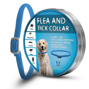 Collier anti-<span class=keywords><strong>puces</strong></span> et anti-tiques réglable pour animaux de compagnie, répulsif d'insectes pour animaux de compagnie en silicone personnalisé, huile essentielle de plantes naturelles pures, dentelle pour animaux - Product Image 4