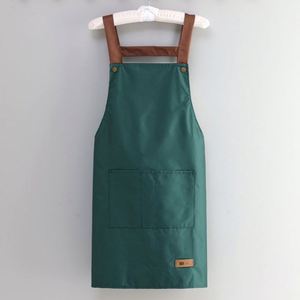 Kitchen Polyester <b>Bib</b> <b>Apron</b> Adjustable 2 Pockets Water Resistant Machine Washable Cooking Chef <b>Apron</b> for Women Men - Product Image 4