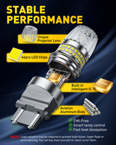 หลอดไฟ LED AUXITO 3157 สีขาว ไฟเลี้ยว T25 3157 3156 ไฟท้าย ไฟหน้า 6000K 12V 24V - Product Image 3