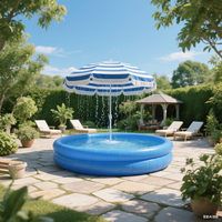 Piscine gonflable pour enfants en PVC personnalisée avec auvent, design rectangulaire de 3 mm d'épaisseur pour une utilisation en extérieur