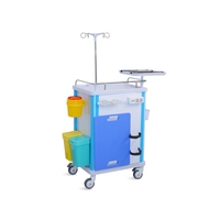 Chariot médical d'urgence SAIKANG ABS à 5 tiroirs pour hôpital, anesthésie, médicaments, avec fonction chariot informatique, modèle SKR-ET625