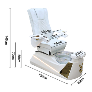 Fauteuil de pédicure électrique avec bain de pieds, station de pédicure professionnelle, mobilier de salon de beauté pour pédicure et manucure - Product Image 6
