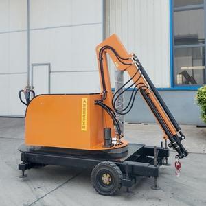 Gru idraulica da pavimento con piattaforma girevole elettrica a 360 gradi, gru mobile semovente da 2 tonnellate - Product Image 5