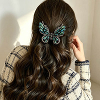 Nouvelles pinces à cheveux papillon - Pinces à cheveux élégantes et luxueuses pour l'arrière de la tête et les coiffures mi-attachées