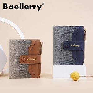 กระเป๋าสตางค์ใบเล็กสำหรับผู้หญิง Baellerry สีขาวนวล พร้อมตัวล็อคแบบกดและช่องใส่บัตรแบบซิป ใช้ได้ทุกวัน - Product Image 3