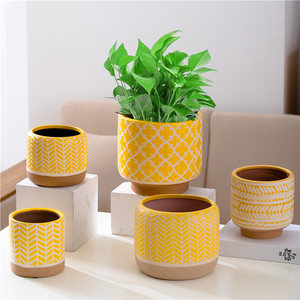 Moderni vasi da fiori in porcellana colorata con finitura smaltata durevole eco-friendly da giardino fioriere <span class=keywords><strong>per</strong></span> <span class=keywords><strong>balconi</strong></span> interni - Product Image 1