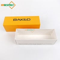 Boîte d'emballage en papier personnalisée pour macarons et biscuits, style tiroir coulissant, pour pâtisseries, avec logo imprimé