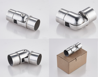 Connecteur de tube carré réglable en acier inoxydable moderne de haute qualité, joint flexible à 90 degrés pour main courante d'escalier et balcon