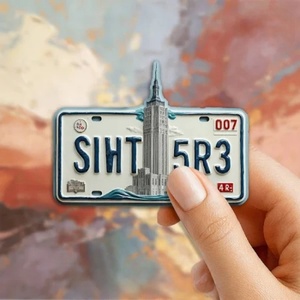 Aimants <span class=keywords><strong>de</strong></span> réfrigérateur personnalisés en aluminium 3D gaufré, souvenirs et cadeaux des États-Unis, aimants <span class=keywords><strong>de</strong></span> réfrigérateur en métal, motifs urbains - Product Image 1