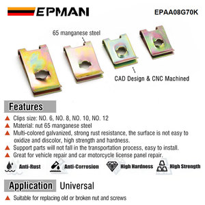 EPMAN 110PCS Jeu de clips de <span class=keywords><strong>vis</strong></span> et d'écrous Clips de fixation de garniture intérieure pour véhicule EPAA08G70K - Product Image 4