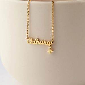 Ispirare la moda in acciaio inossidabile personalizzata con <span class=keywords><strong>nome</strong></span> <span class=keywords><strong>di</strong></span> <span class=keywords><strong>stella</strong></span> farfalla con Clip <span class=keywords><strong>di</strong></span> carta collana <span class=keywords><strong>di</strong></span> gioielli all'ingrosso per le donne - Product Image 2