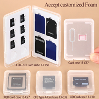 Estuche de Plástico para Tarjetas SD y Micro SD de Fábrica WEISHENG, Caja de Almacenamiento Multiusos para Tarjetas de Memoria Flash TF, NM, XD, XQD, MicroSD