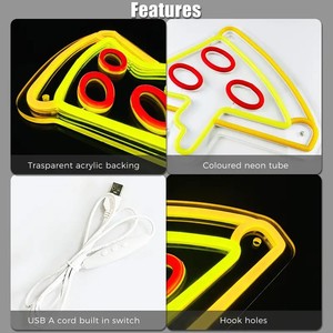 Letrero de Pizza para Publicidad de Restaurantes de Comida Rápida, Bodas, Oficinas - Decoración de Luz LED de Neón Amarilla para <span class=keywords><strong>Pizzería</strong></span>, Cocina, Sala de Estar, Estacionamiento - Product Image 4