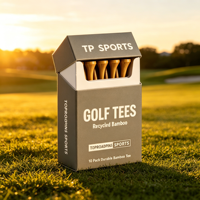 Sac de golf en cuir vierge avec support pour balles, emballage en papier kraft et marqueur de logo, personnalisable, OEM, avec moule pour tee de golf en plastique cassé