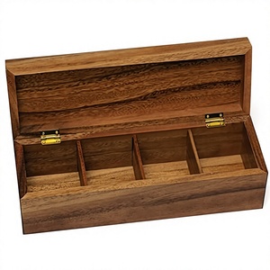 Wooden <b>Tea</b> Storage <b>Box</b> with Lock and Glass Window Handmade Multifunction Sustainable <b>Tea</b> Organizer for Eco-Friendly Living - Product Image 2