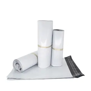 17X30CM厘米GRS认证白色邮件袋100% 回收塑料邮件袋防水邮件袋白色防水聚乙烯邮件袋
