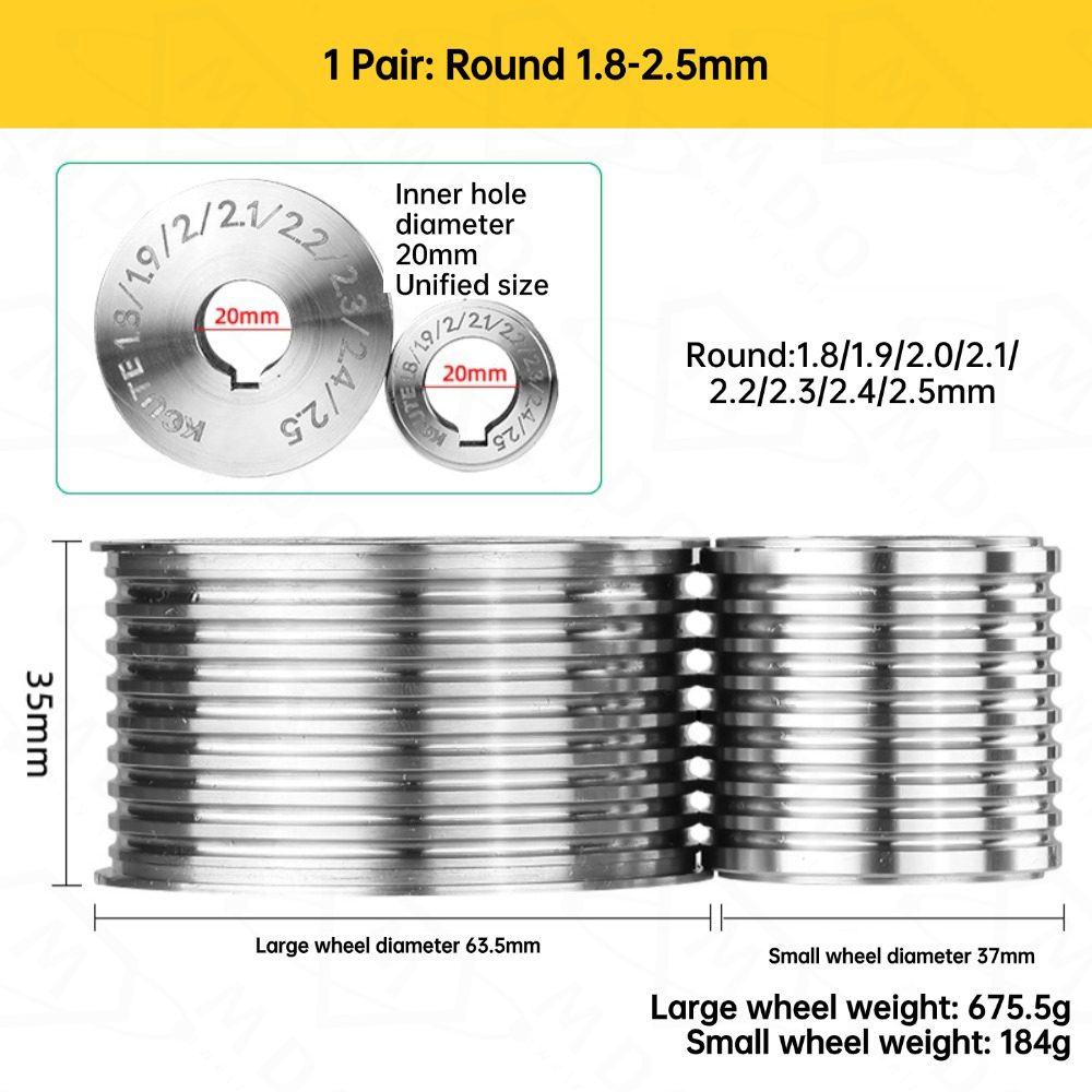 2. Round (1.8-2.5mm) - 1 Pair