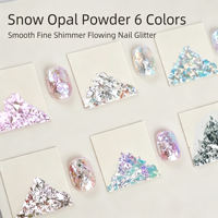 Poudre à ongles irisée effet flocons de neige opale, vente en gros, effet caméléon chatoyant, livraison rapide, faible MOQ, décorations pour nail art