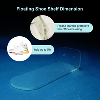 Étagères murales flottantes en acrylique transparentes pour collection de baskets – Présentoirs de rangement pour chaussures