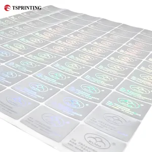 Security Label With LOGO Holographic Stickers Custom Die Cut Label Sticker Sheet Printing Service Hologram Sticker Printing