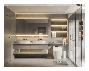 ชุดโต๊ะเครื่องแป้งในห้องน้ำอ่างล้างหน้าหินอ่อนดีไซน์แบบอัจฉริยะ - Product Image 4