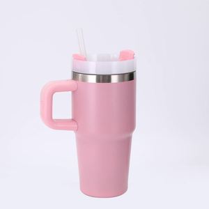 <b>Kids</b> 14oz Stainless Steel Vacuum Insulated <b>Cup</b> with Straw Lid Easy Grip Handle Travel Tumbler - Product Image 3