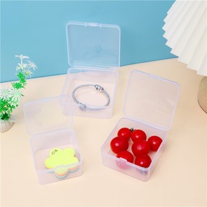 Transparent Plastic Storage Box Set Rectangular With Lid For Jewelry Nail Art Desktop Organizer PP Material 4.4x4.4x1.9cm - Product Image 3