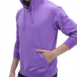 Sudadera con Capucha para Hombre, Corte Regular, Informal, Tejida, de Color Sólido, con Bolsillos, para Invierno, 100% Algodón, Forro Polar Transpirable - Product Image 2