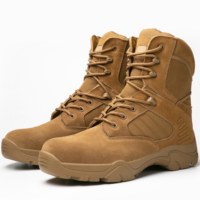 Bottes tactiques de dernière génération en cuir véritable et daim avec semelle en caoutchouc pour toutes les saisons