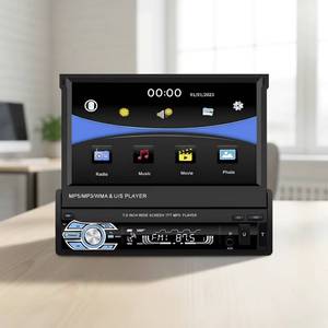 Reproductor MP5 para Auto de 7 Pulgadas, Un Solo DIN, Retráctil Manual, Pantalla Táctil Capacitiva, AUX, Tarjeta TF, USB - Product Image 5