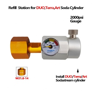 Adaptador de Estación de Recarga de CO2 Personalizable Zimakyfa para Cilindro de Conexión Rápida SodaStream DUO, Tanque Grande de Carbonatador, Soporte OEM - Product Image 4