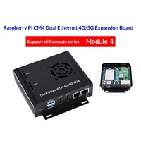 Modul Komputer Raspberry Pi CM4-DUAL-ETH-4G/5G-BOX dengan Dual Gigabit Ethernet dan Ekspansi 5G/4G