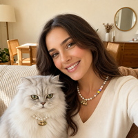Collier pour animaux de compagnie élégant et tendance, avec perles de cristal colorées, plaqué cuivre, pendentif animal en or K, étanche, réglable, pour chiens et chats