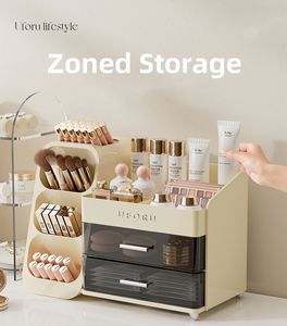 Cosmetic Organizer Home Dressing <b>Table</b> High-<b>End</b> Large-Capacity Lipstick Skincare Multi-Functional Compartment <b>Storage</b> Rack - Product Image 5