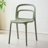 Fauteuil en plastique commercial au design moderne, épaissi, empilable et polyvalent, chaises de salle à manger en plastique