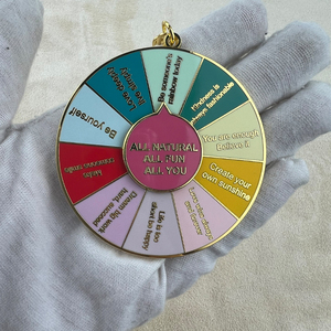 Divertente cosa mangiare ruota girevole portachiavi Daisy decisione smalto girevole scorrevole portachiavi in movimento gioielli - Product Image 4