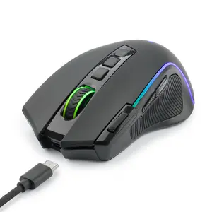 Prodotto caldo X11 USB mouse ottico luminoso mouse da gioco wireless ricaricabile da 2.4Ghz