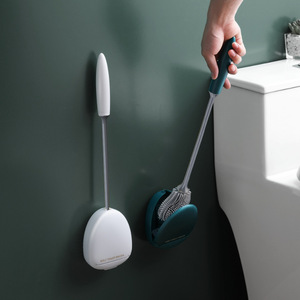 Brosse de toilette de luxe légère électroplaquée en PP+TPR, étanche, pour le golf, nettoyage des coins morts de la salle de bain à domicile, avec long manche - Product Image 1