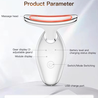Masseur facial 2026 pour drainage lymphatique, mini masseur visage et cou, appareil de lifting facial à micro-courant