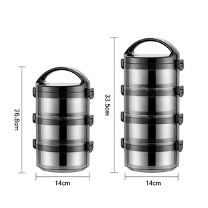 Take-away Folding <strong>Tiffin</strong> Carrier Lunchbox 2/3/4 Tiers Foldable 304 Stainless Steel <strong>Tiffin</strong> <strong>Lunch</strong> <strong>Box</strong> - Product Image 6