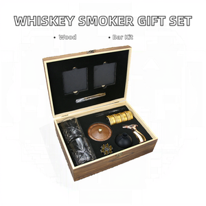 Ensemble de fumeurs de cocktails whisky 4 saveurs en coffret bois, cadeau de Noël pour hommes, vente en gros - Product Image 2