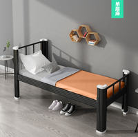 Cadre de lit en métal simple avec matelas en dortoir scolaire à domicile pas cher pour étudiant et adulte