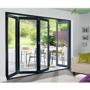 Véranda extérieure en verre, <span class=keywords><strong>porte</strong></span> à deux volets, Patio coulissant, double pliage, aluminium, double pliage, pas cher - Product Image 3