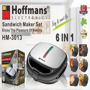 Machine à <span class=keywords><strong>sandwich</strong></span> multifonction 6 en 1 Hoffmans HM-3013, gaufrier, appareil à beignets, plaque de cuisson pour noix, appareil de cuisine électrique - Product Image 2