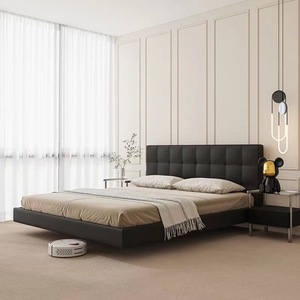 Kainice Italia - Estructura de Cama Doble Moderna con Cabecera de Cuero Sintético Suave, Muebles Flotantes para <span class=keywords><strong>Matrimonio</strong></span>, Camas Tapizadas - Product Image 1